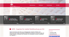 Desktop Screenshot of gmm-marktforschung.de